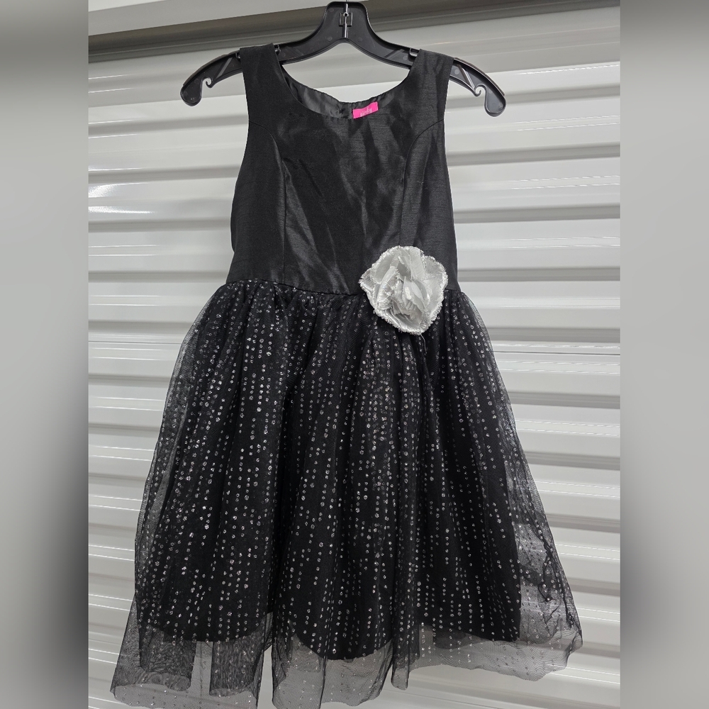 Elegant Black and Silver Kids Costume Dress